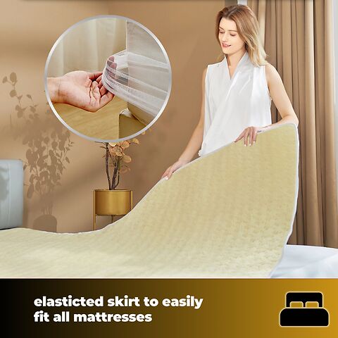 Elasticated skirt to fit all mattress sizes