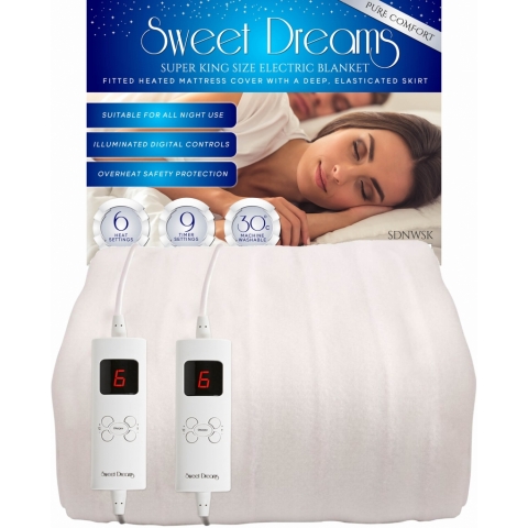 Pure Comfort Fully Fitted Super King Size Electric Blanket with Dual Controls