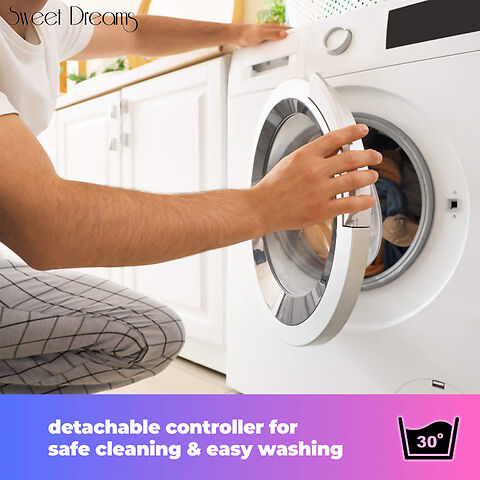 Machine washable electric blanket 